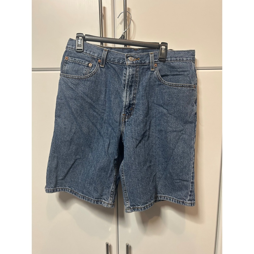 Levi's‎ 505 Regular Fit Denim Shorts Mens 37 Blue Medium Wash Jean Shorts